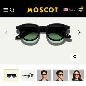 MOSCOT NYC Dahven black with forest wood lens